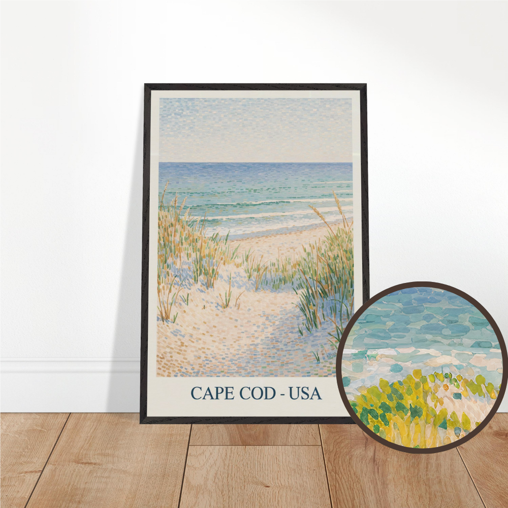 Cape Cod, USA - Van Gogh Style Pointillist Poster