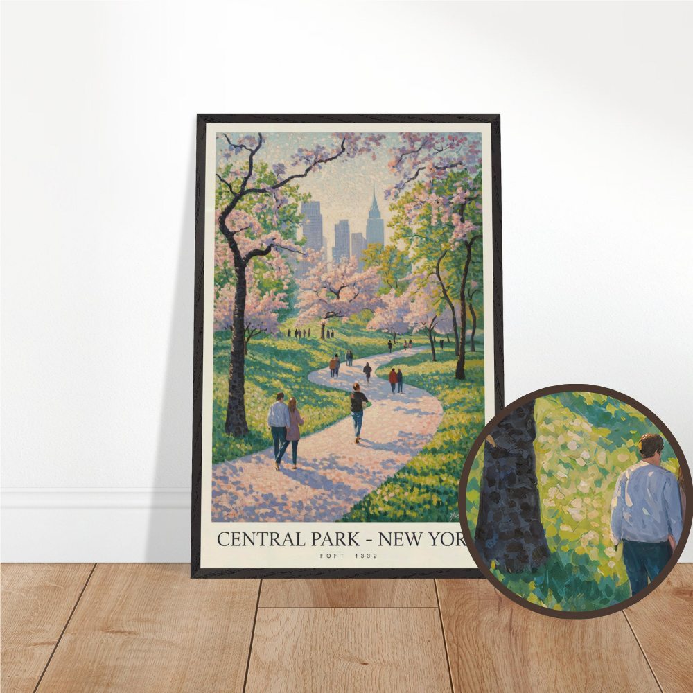 New York City, NY, USA - Van Gogh Style Pointillist Poster