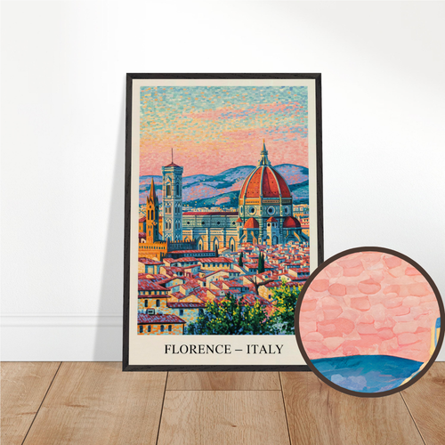 Florence, Italy - Van Gogh Style Pointillist Poster
