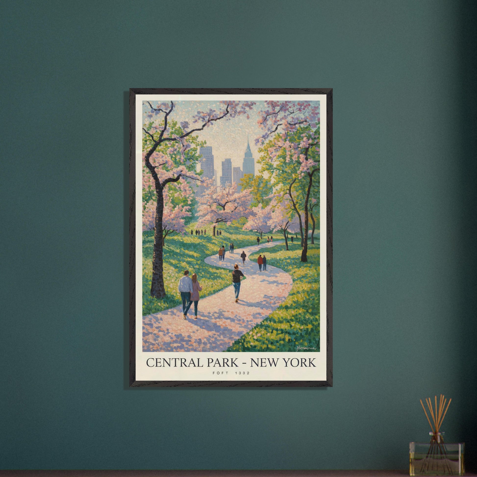 New York City, NY, USA - Van Gogh Style Pointillist Poster