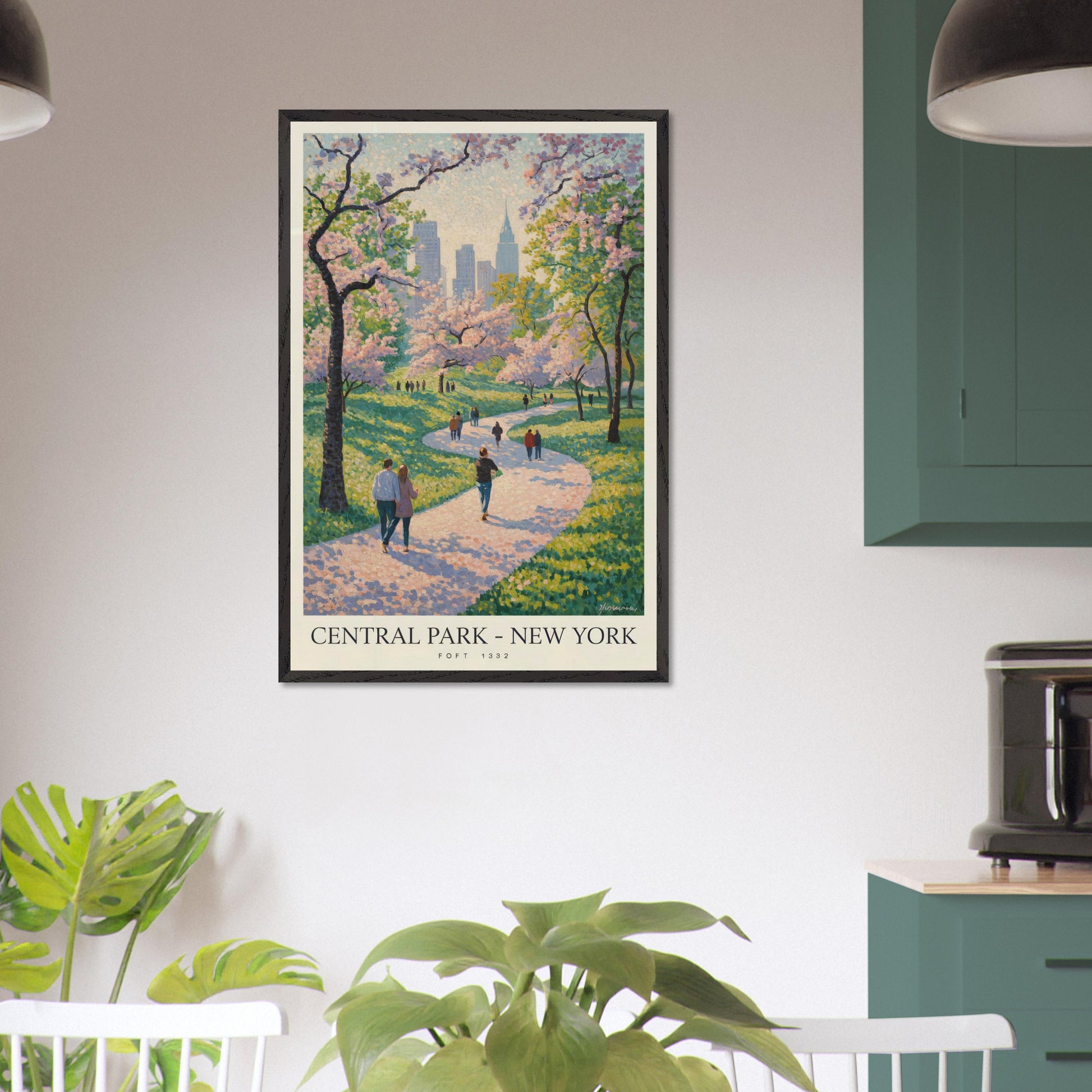 New York City, NY, USA - Van Gogh Style Pointillist Poster
