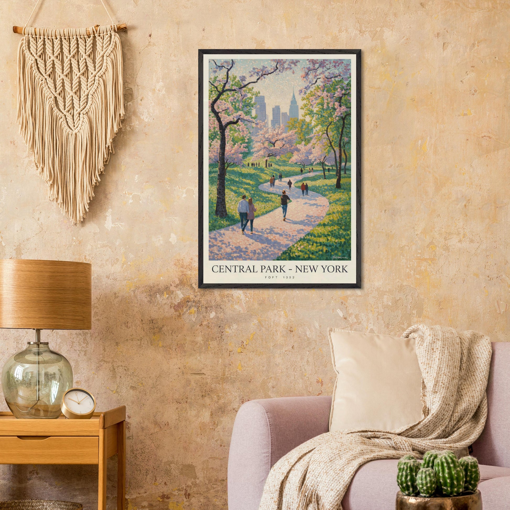 New York City, NY, USA - Van Gogh Style Pointillist Poster