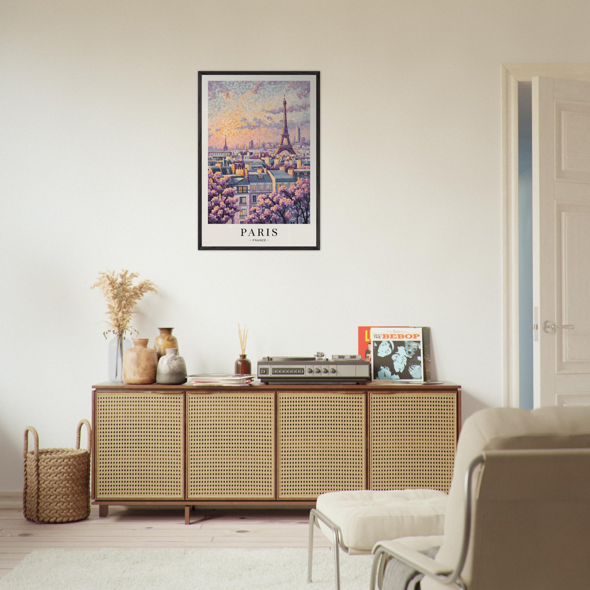 Paris, France  - Van Gogh Style Pointillist Poster